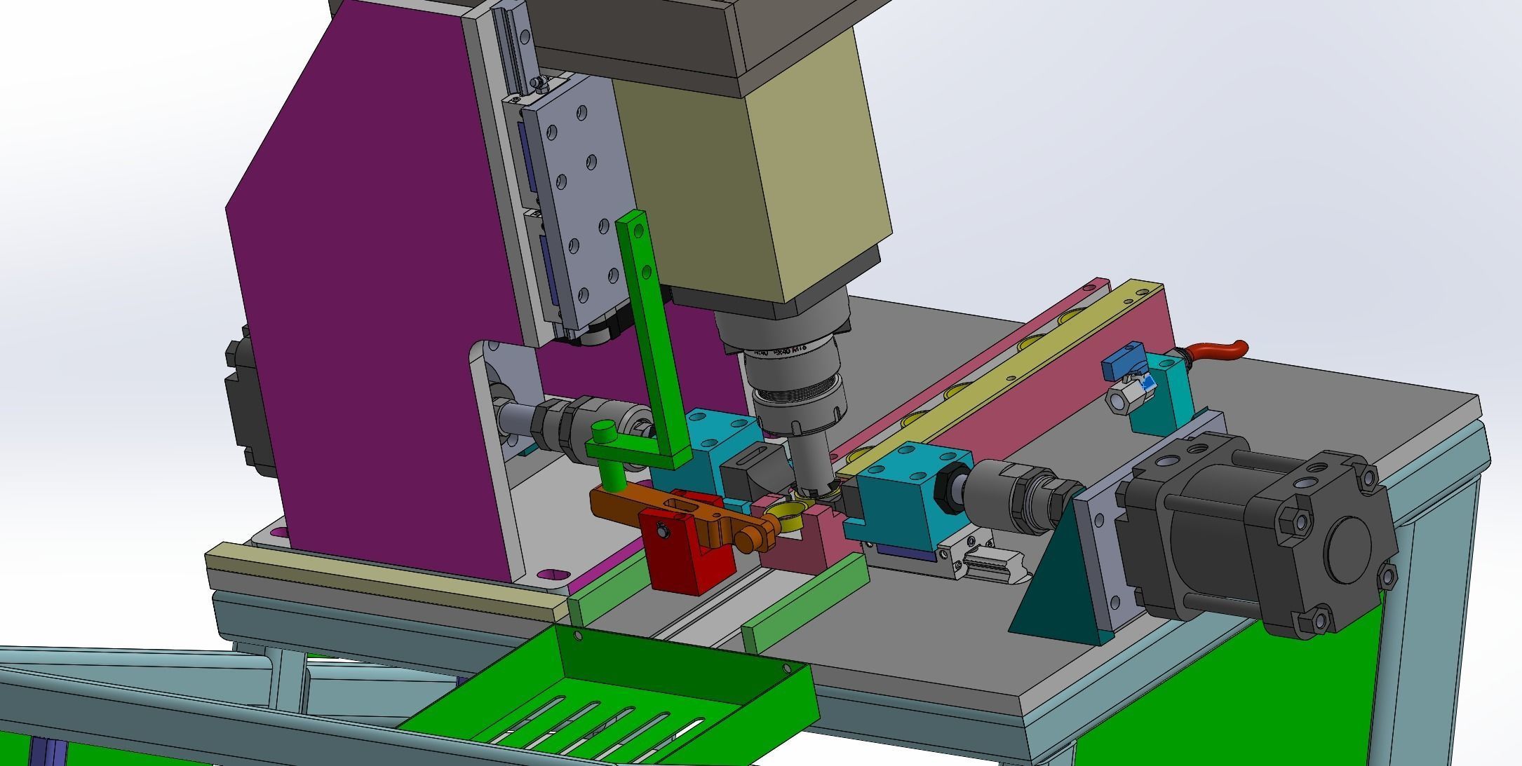 Round product drilling and chamfering machine 3D model_22