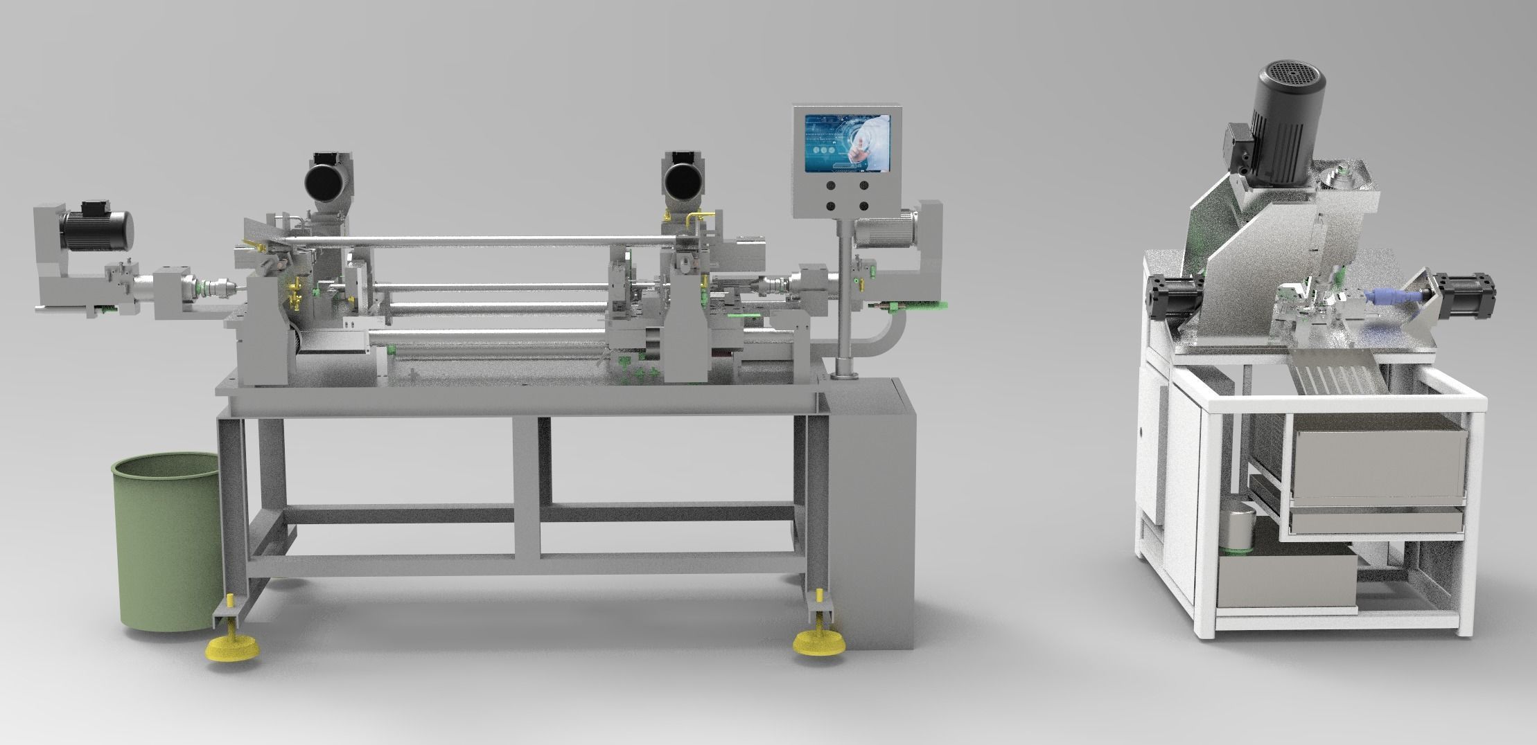 Round product drilling and chamfering machine 3D model_1