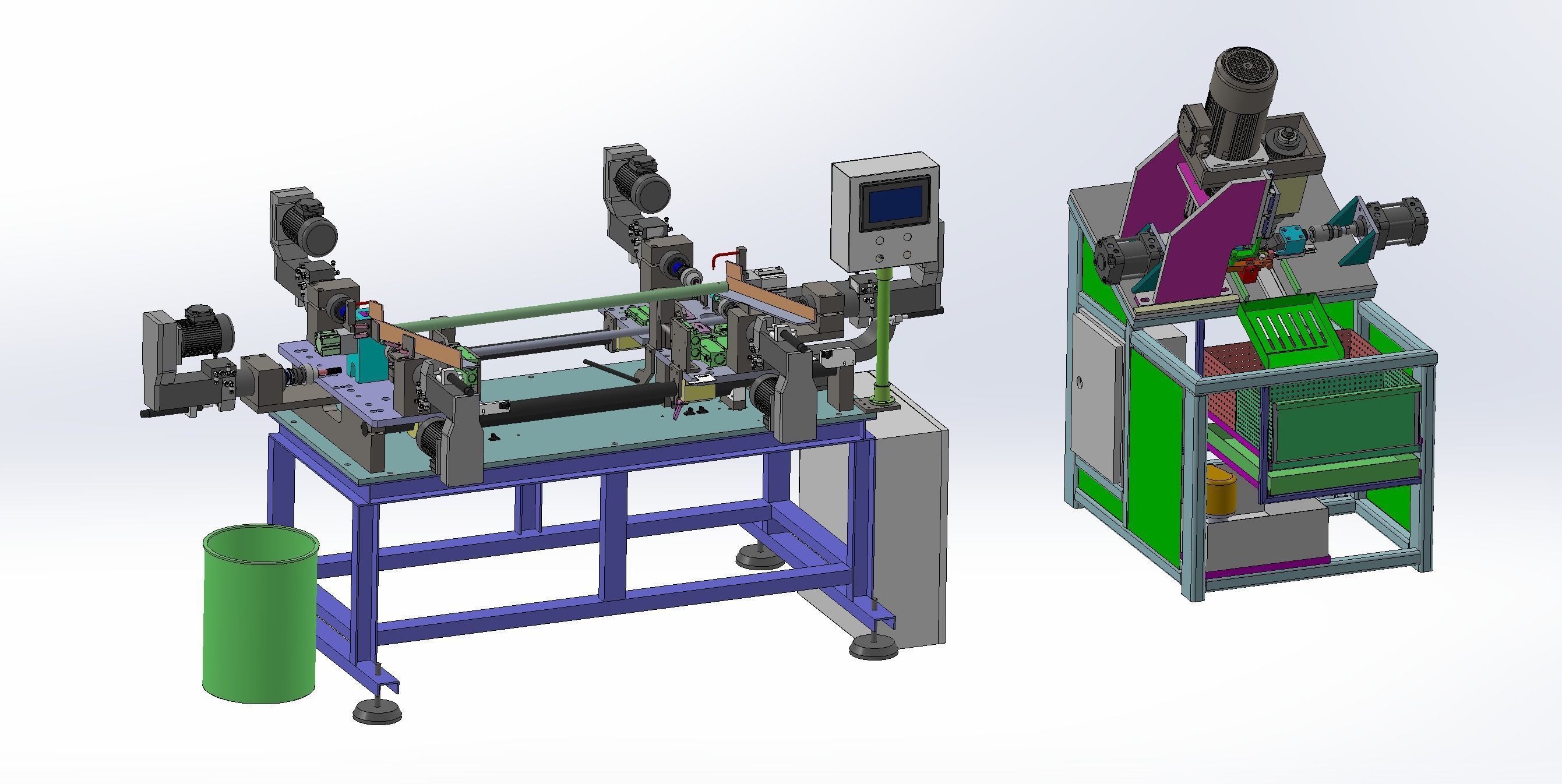 Round product drilling and chamfering machine 3D model_4