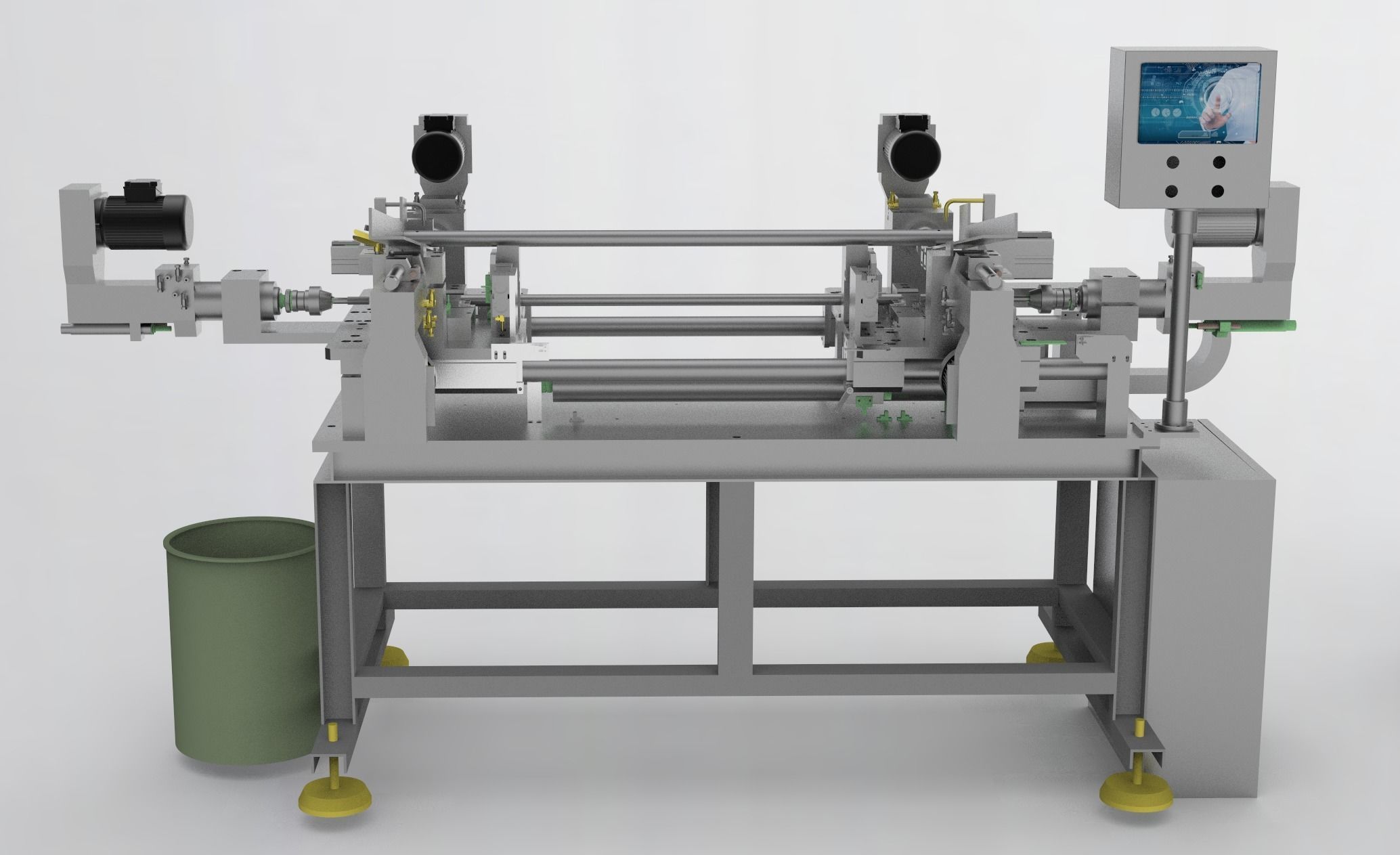 Round product drilling and chamfering machine 3D model_2