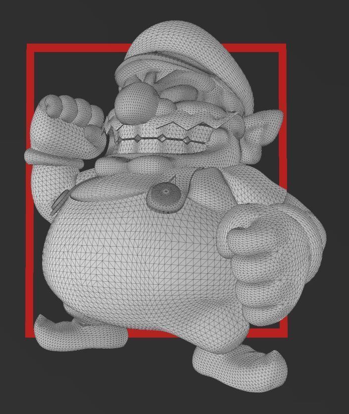 SUPER MARIO - WARIO - 3D PRINT FILE 3D print model_2