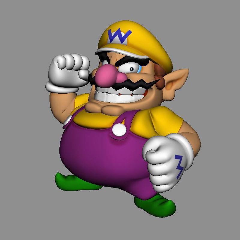 SUPER MARIO - WARIO - 3D PRINT FILE 3D print model_11