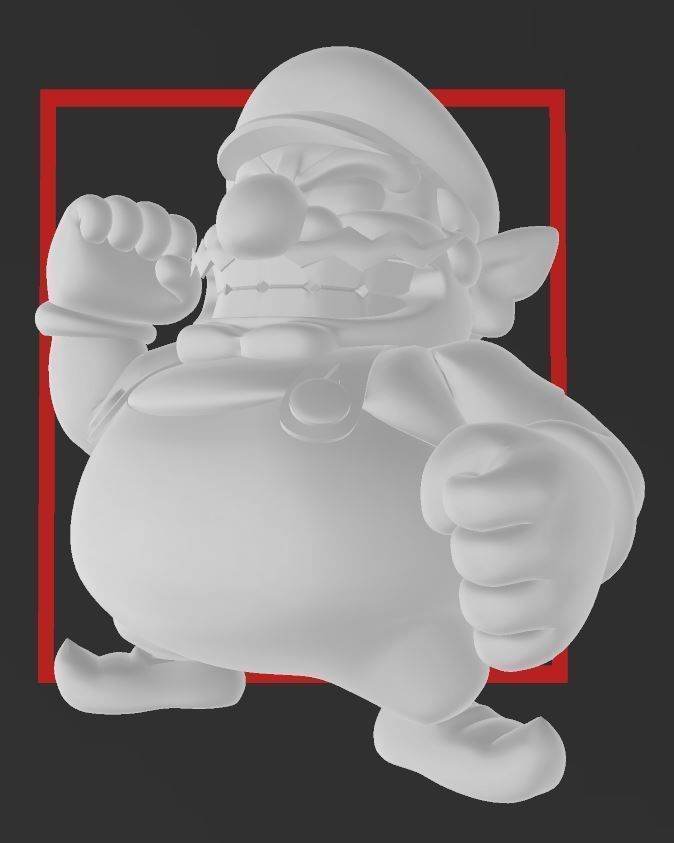 SUPER MARIO - WARIO - 3D PRINT FILE 3D print model_3
