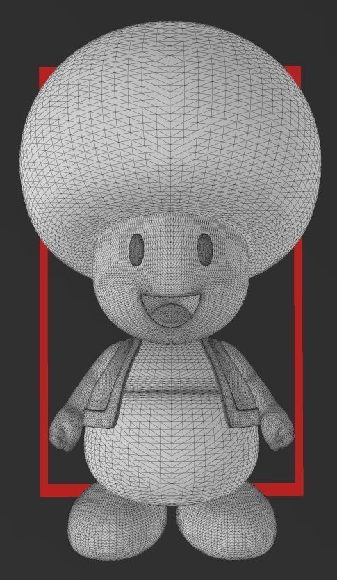 SUPER MARIO - TOAD - 3D FILE 3D print model_1