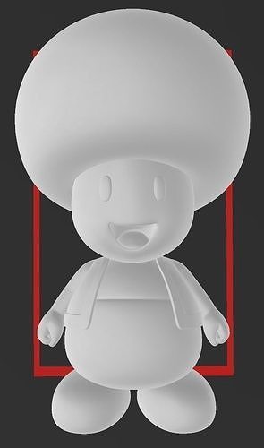 SUPER MARIO - TOAD - 3D FILE 3D print model