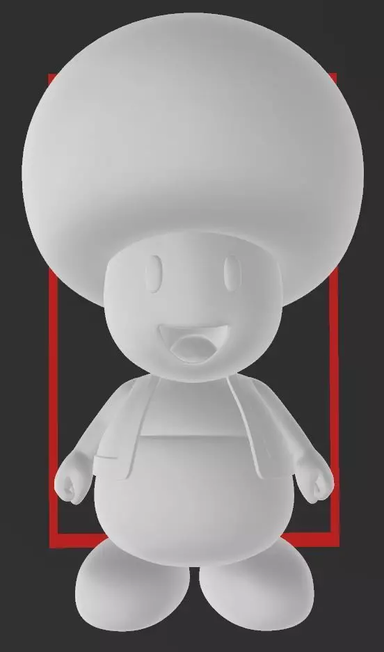 SUPER MARIO - TOAD - 3D FILE 3D print model_0
