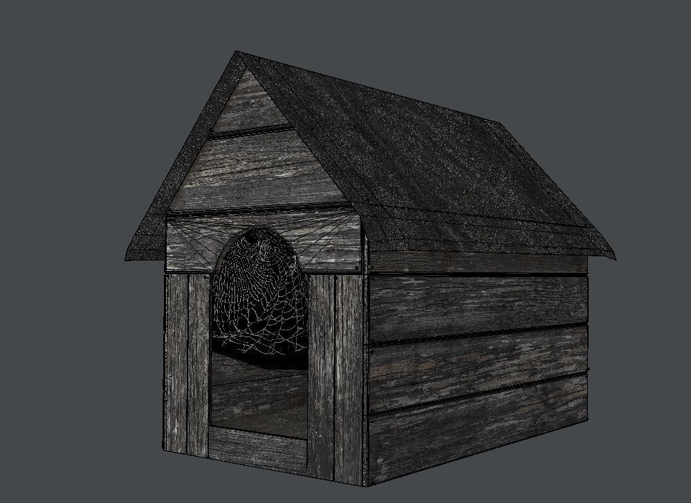 Dog House Game ready Low-poly 3D model_4