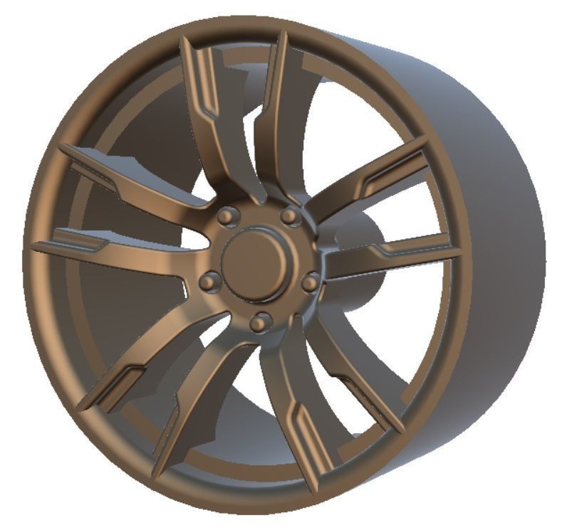 18 scale Diecast Wheel  3D print model_1