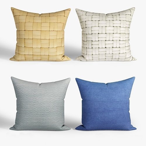 Decorative pillows set 024 3D model