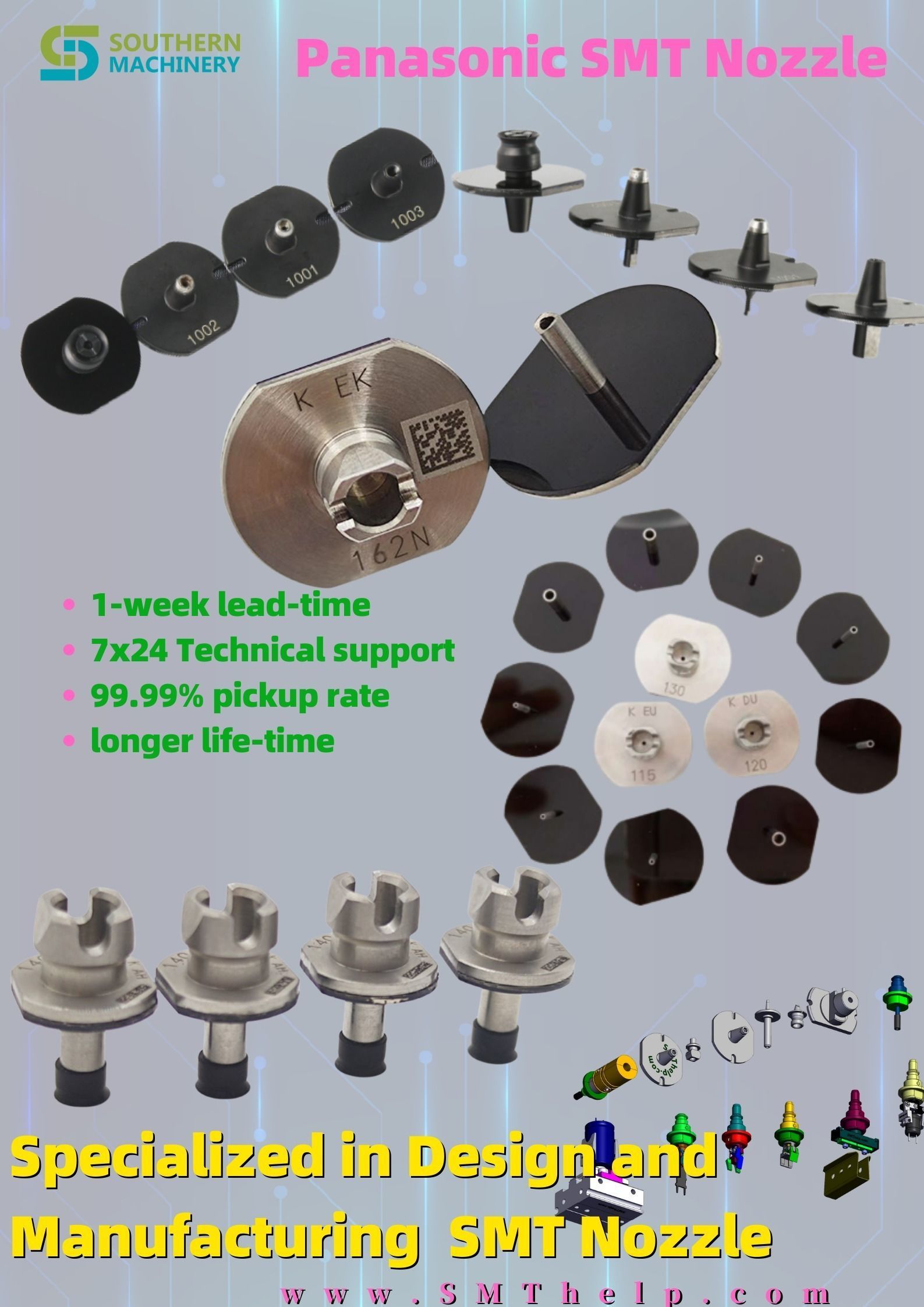 What is SMT gripper nozzle with component for PCB assembly 3D model_7