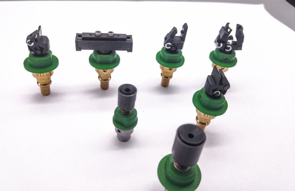 What is SMT gripper nozzle with component for PCB assembly 3D model_2