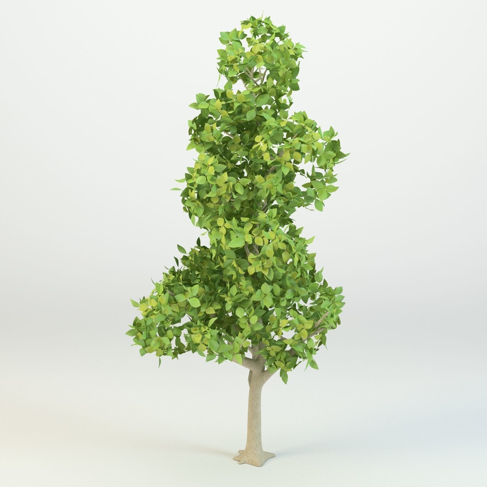 Cartoon tree Low-poly 3D model Low-poly 3D model_1