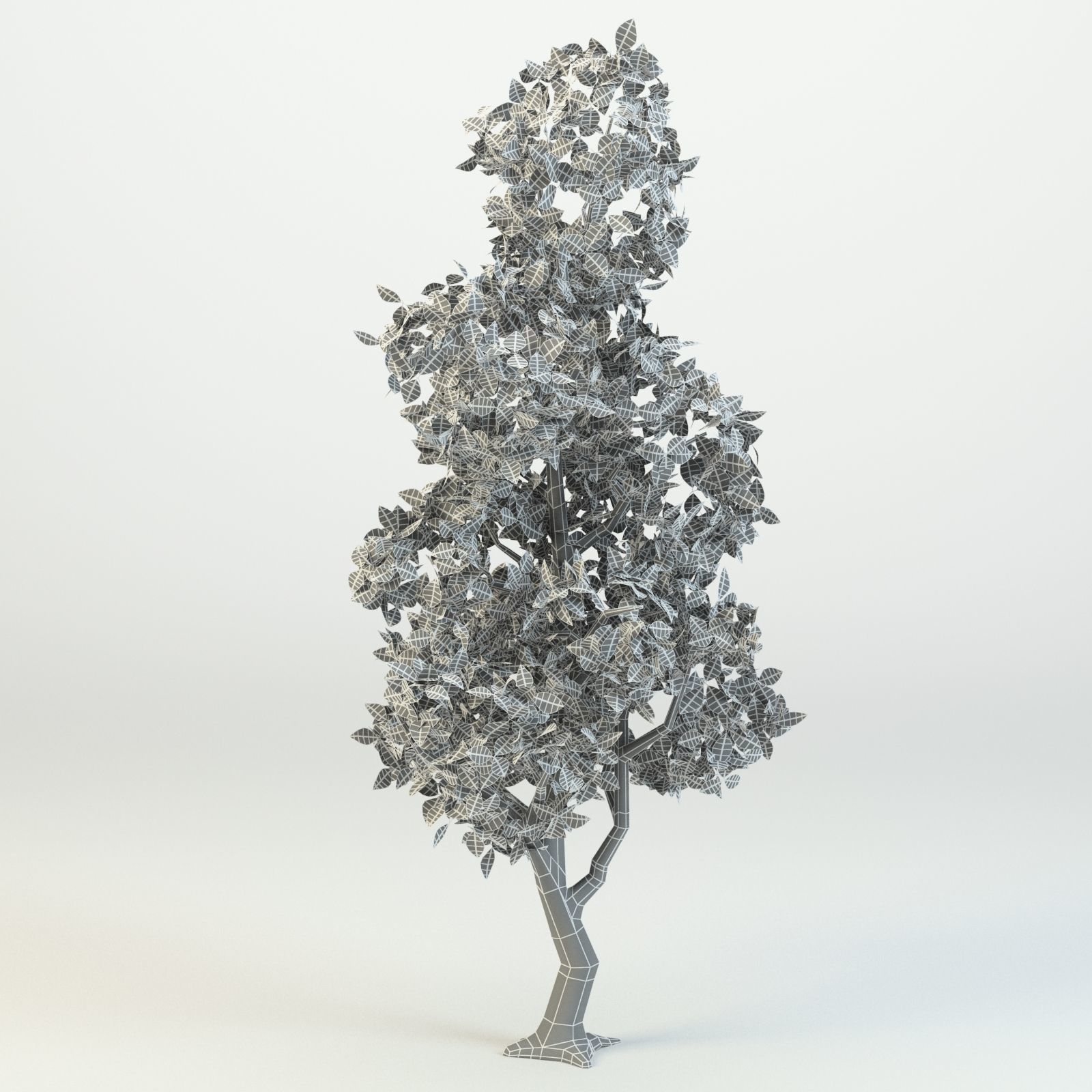 Cartoon tree Low-poly 3D model Low-poly 3D model_2