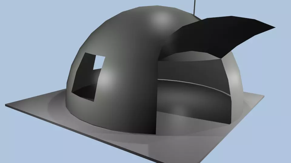 Space Home Low-poly 3D model_0