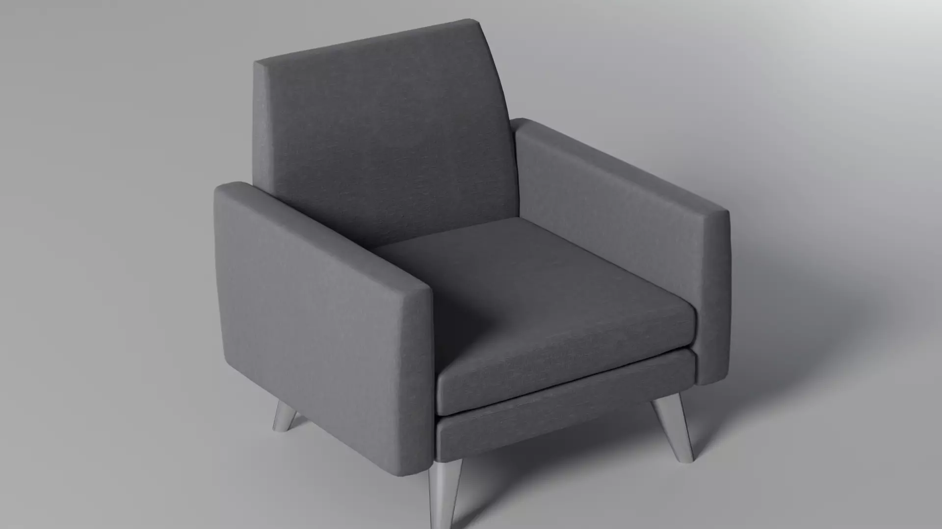 Grey Lounge Chair Free 3D model