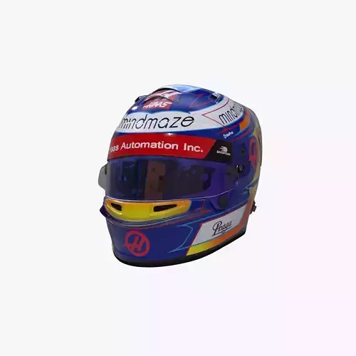 Grosjean helmet 2020 Low-poly 3D model
