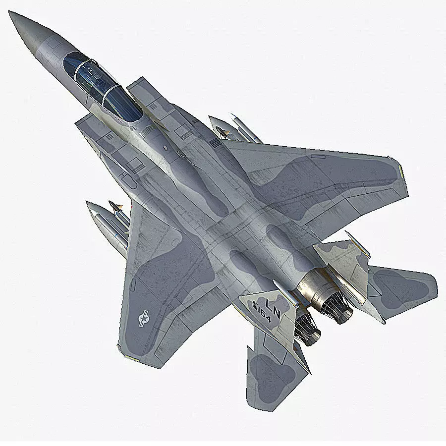 F15 C fighter jet - fighter jet Low-poly 3D model_0