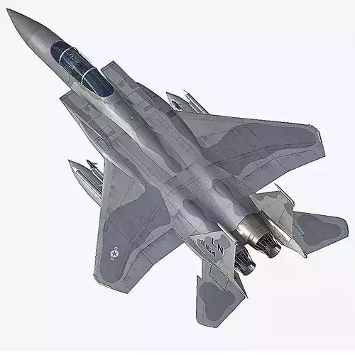 F15 C fighter jet - fighter jet Low-poly 3D model