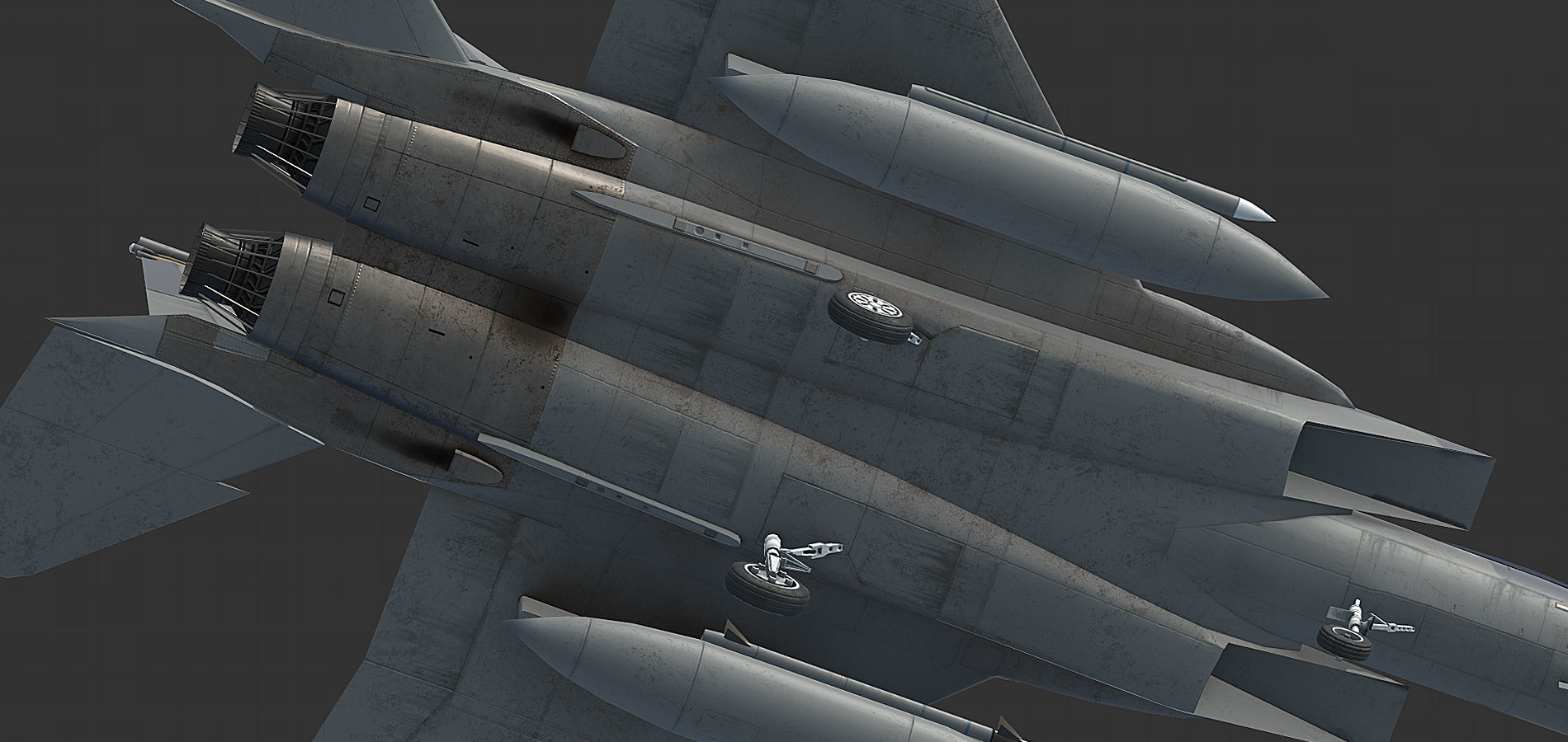 F15 C fighter jet - fighter jet Low-poly 3D model_7