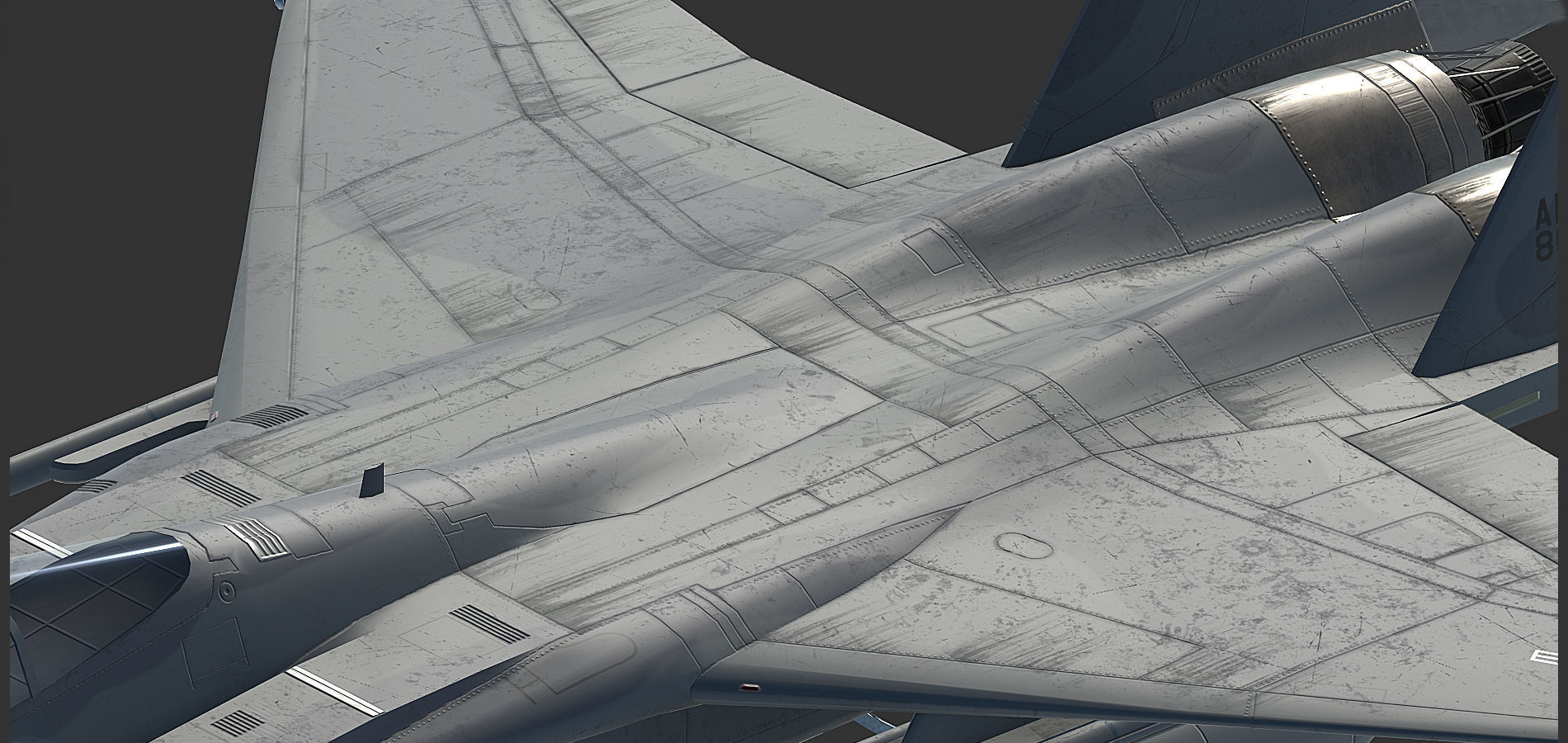 F15 C fighter jet - fighter jet Low-poly 3D model_9