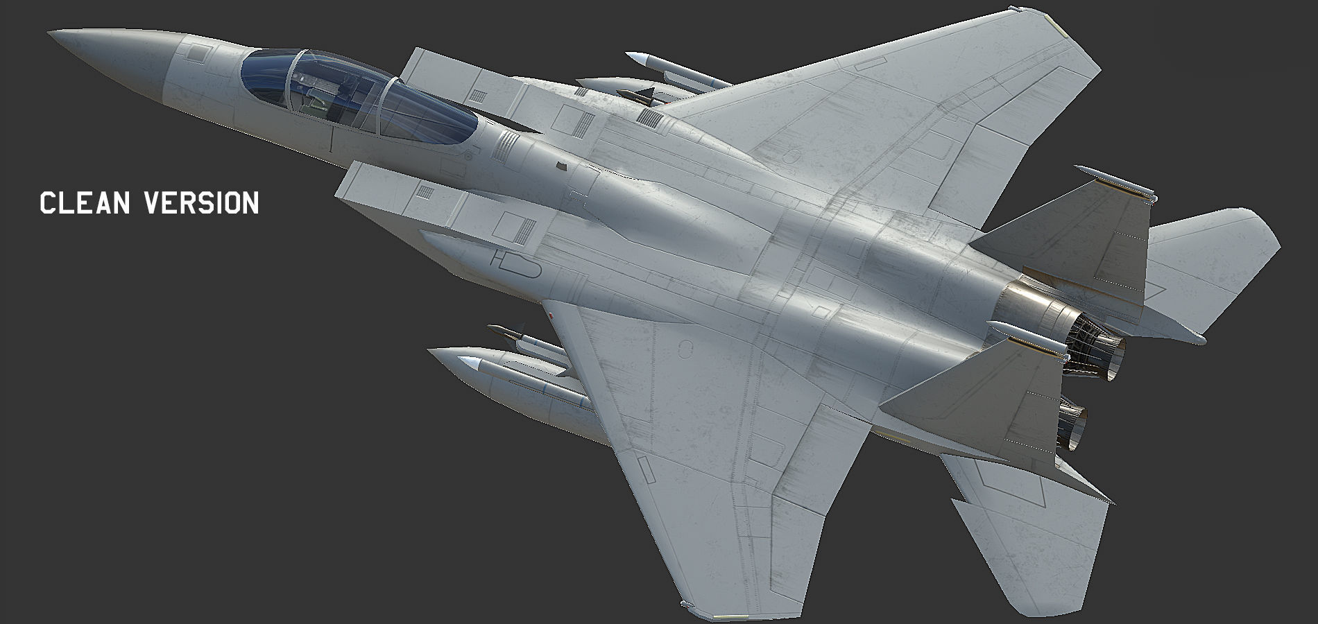 F15 C fighter jet - fighter jet Low-poly 3D model_2