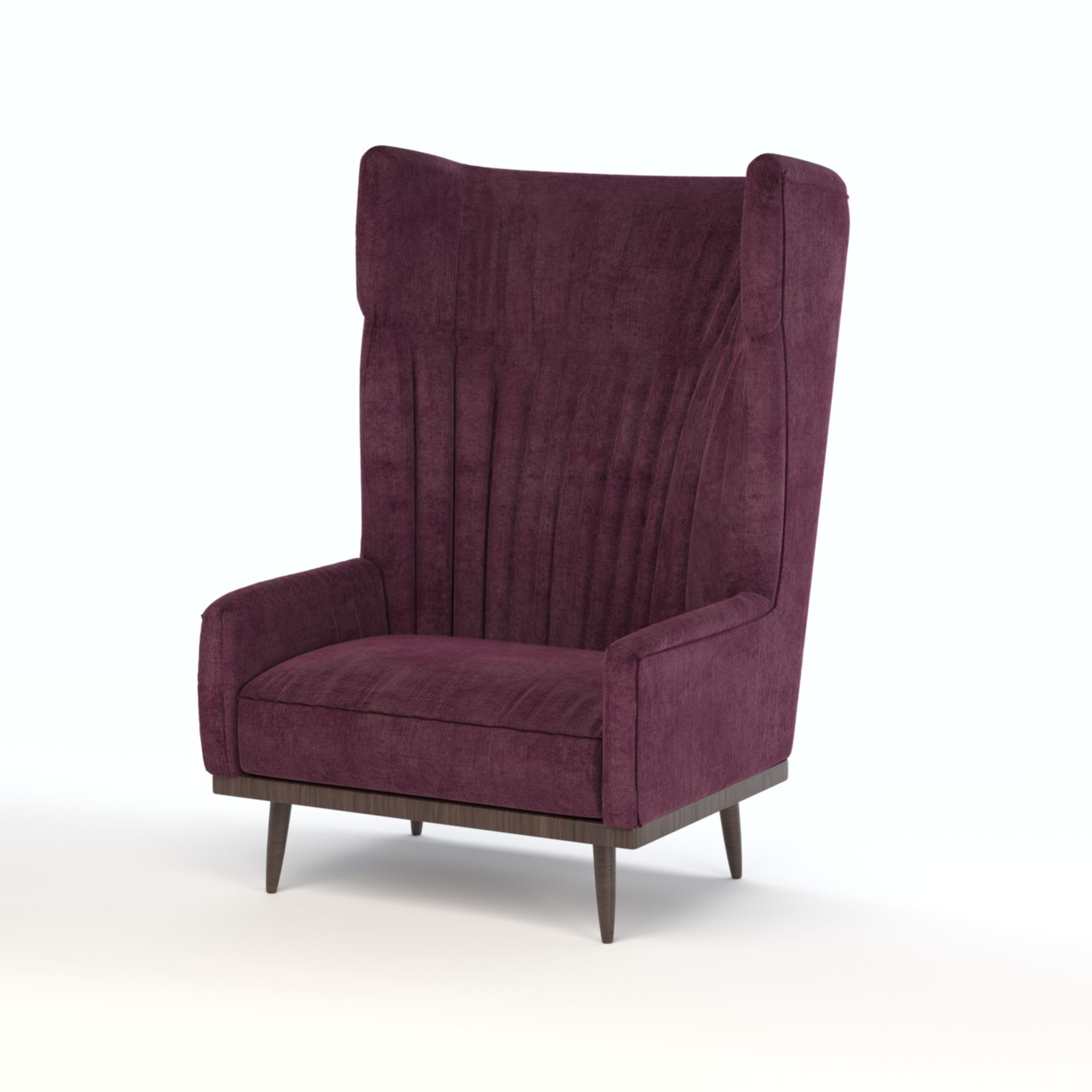 Oscar Wing Back Chair 3D model_5