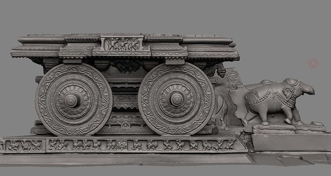 Stone Chariot Hampi replica 3D print model
