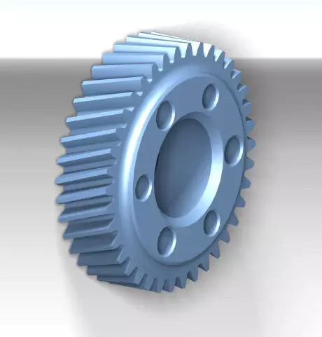 Parametric Helical Gear 3D model_0
