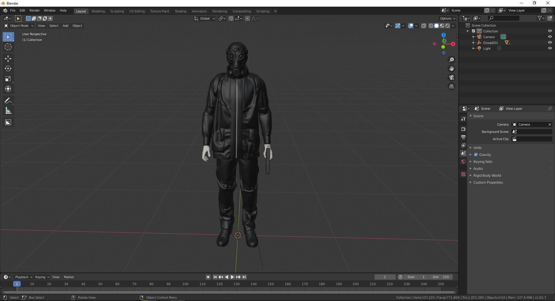 Post-apocalyptic survivor character 3D model_29