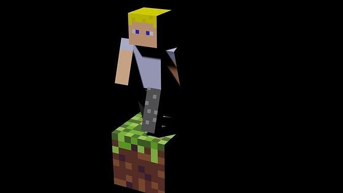 Minecraft model character free 3D model animated rigged | CGTrader