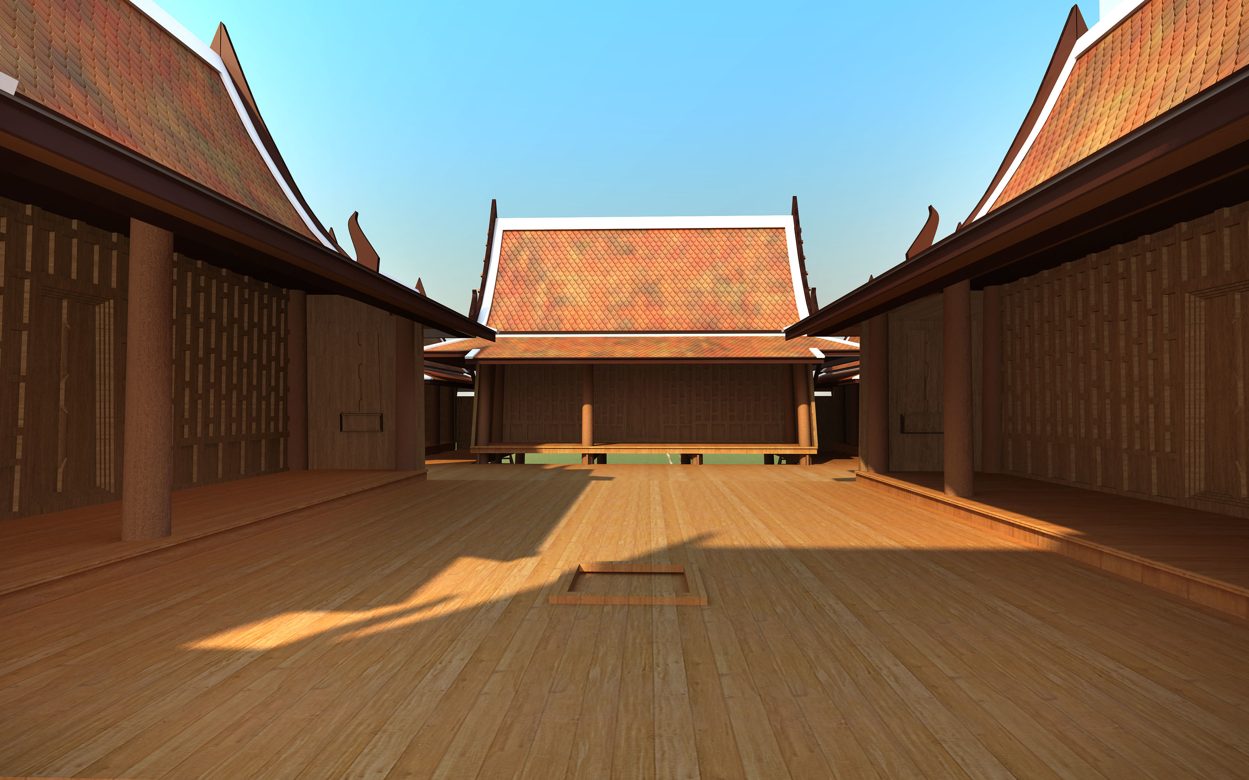 Wood home design as Thai Traditional house  Asian tropical style 3D model_5