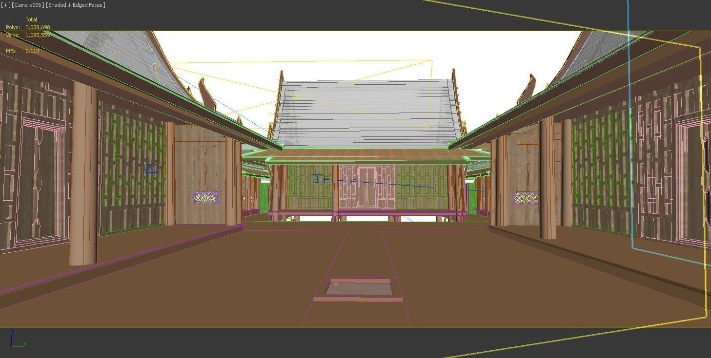 Wood home design as Thai Traditional house  Asian tropical style 3D model_11