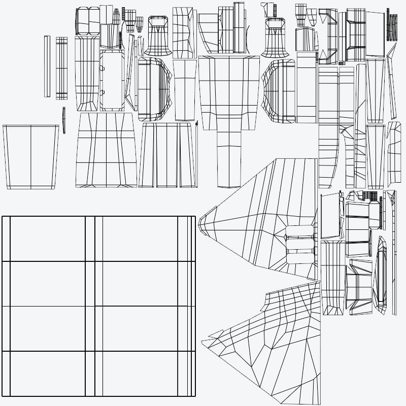 Seatbelt strap with handle Low-poly 3D model_20