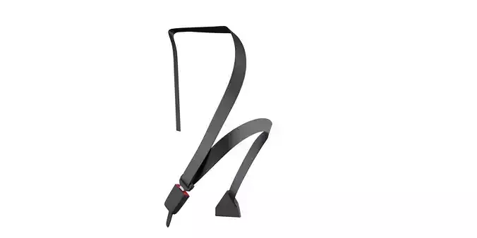 Seatbelt strap with handle Low-poly 3D model