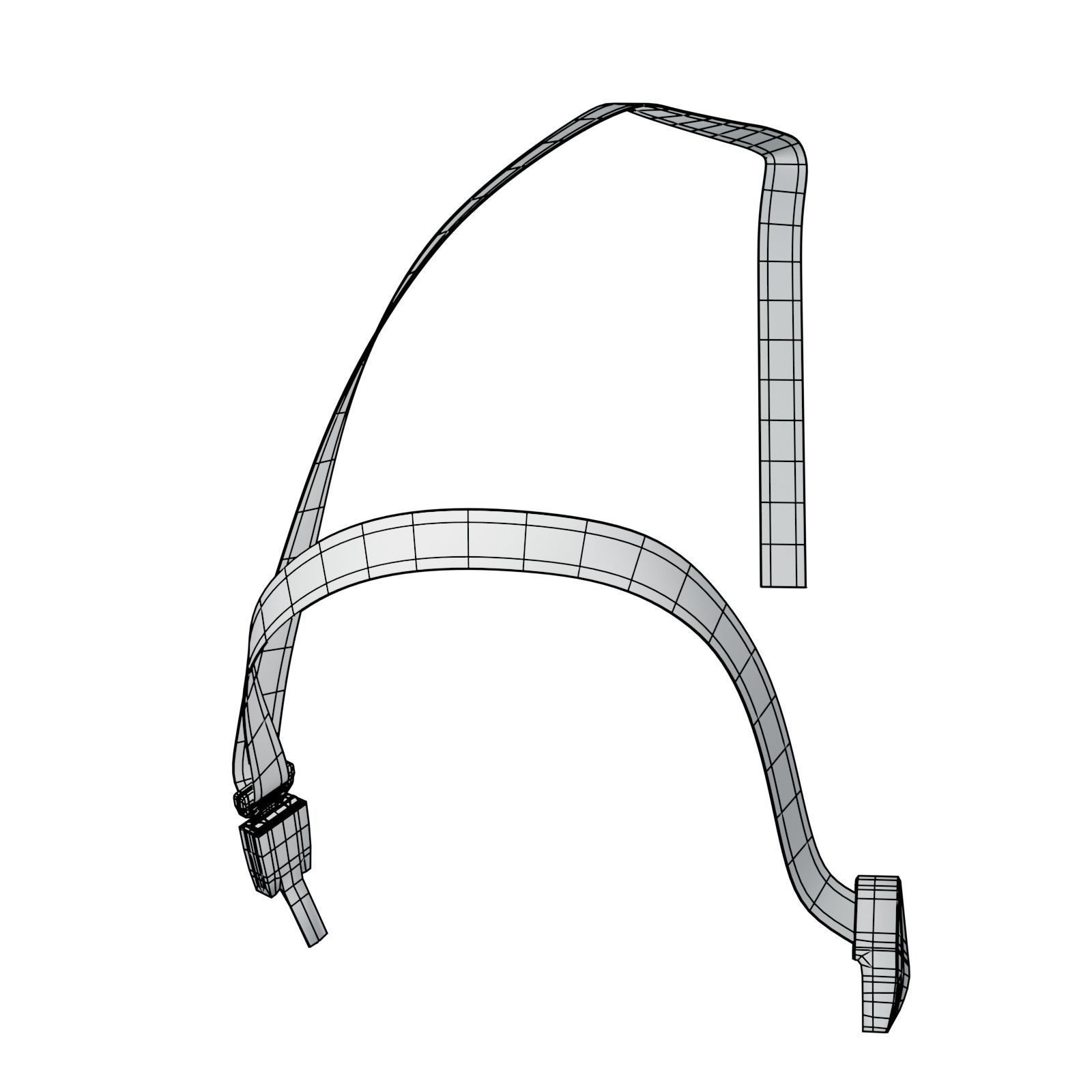 Seatbelt strap with handle Low-poly 3D model_16