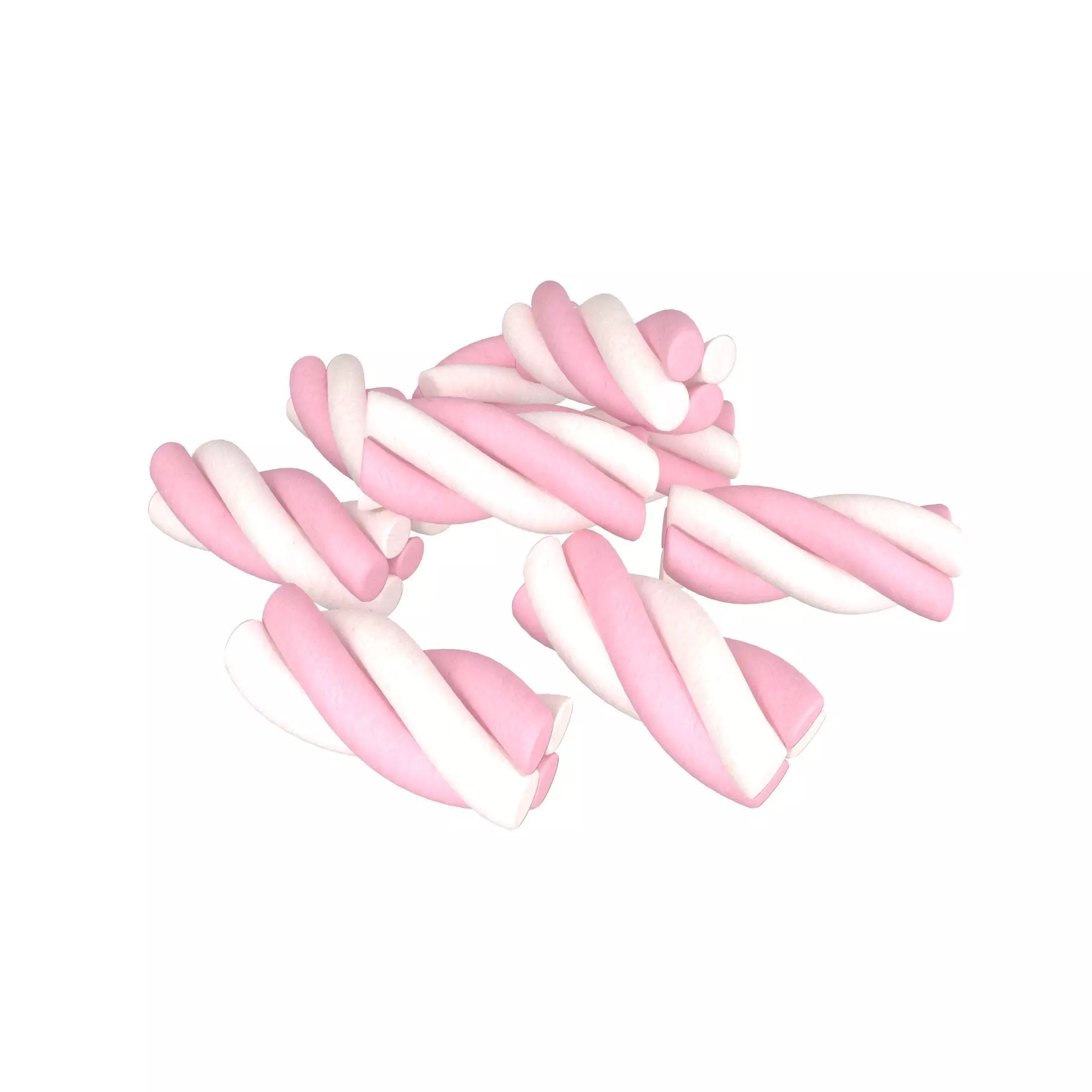 Marshmallows V2 001 Low-poly 3D model_0