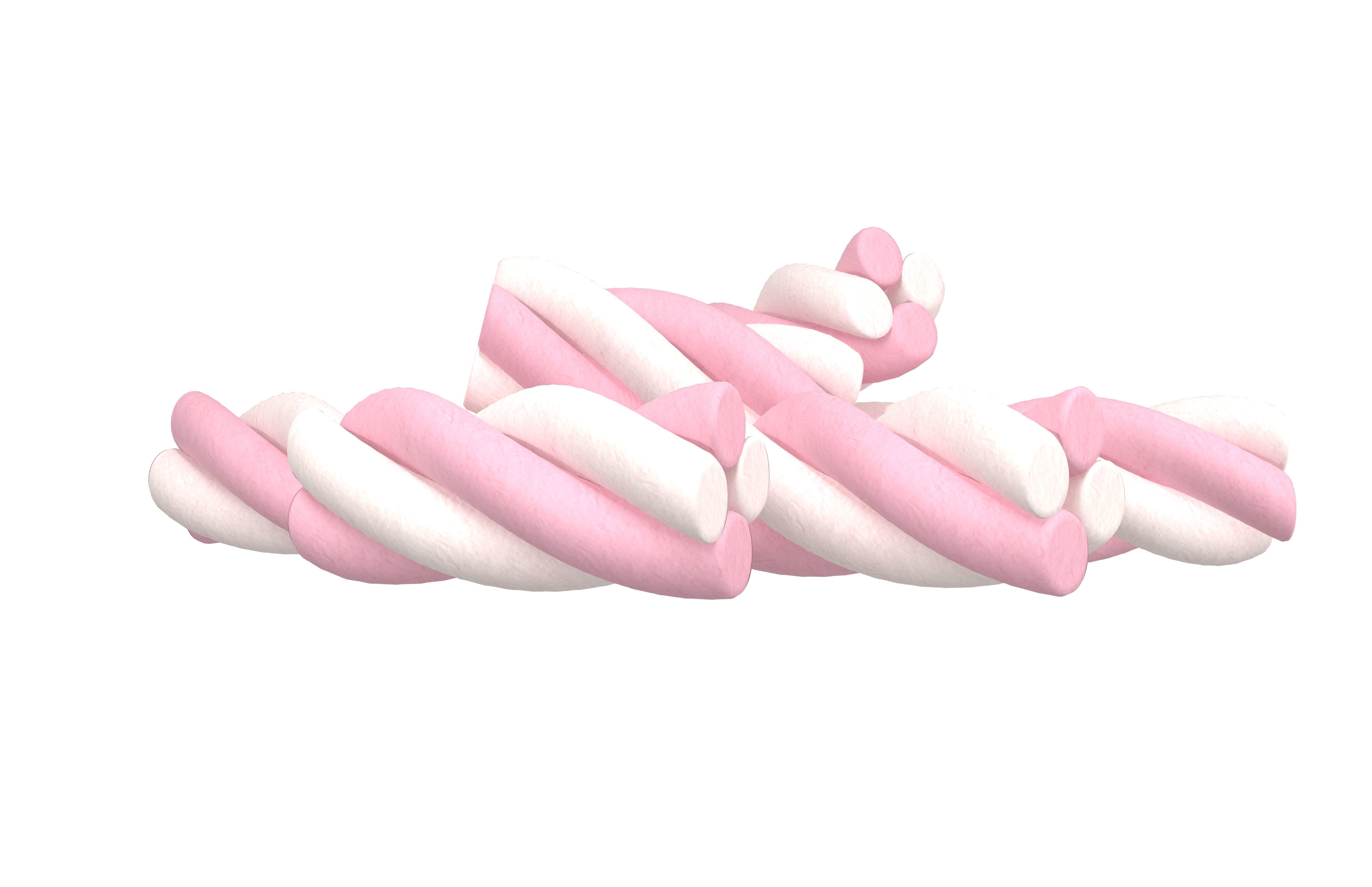 Marshmallows V2 001 Low-poly 3D model_1