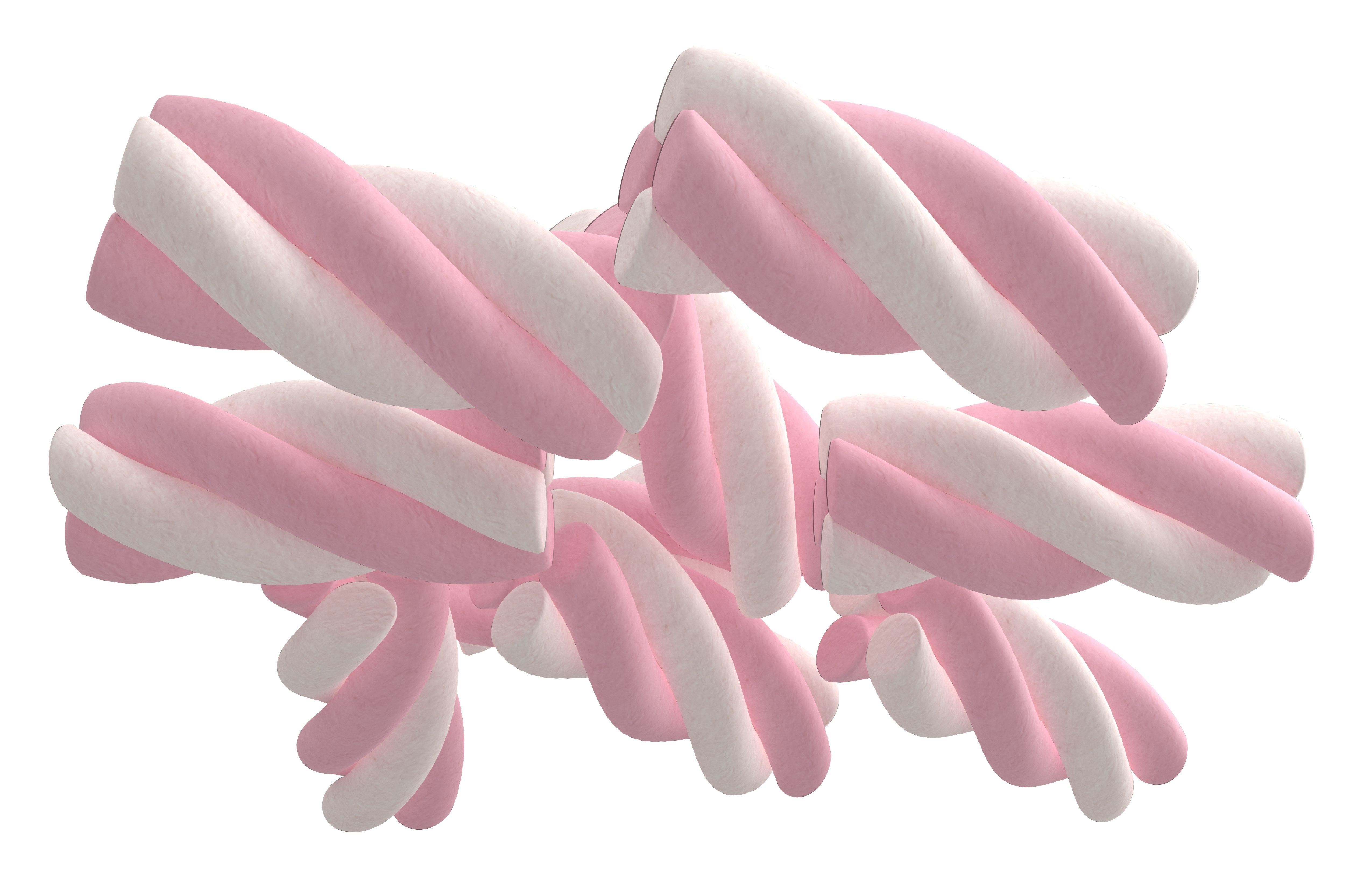 Marshmallows V2 001 Low-poly 3D model_3