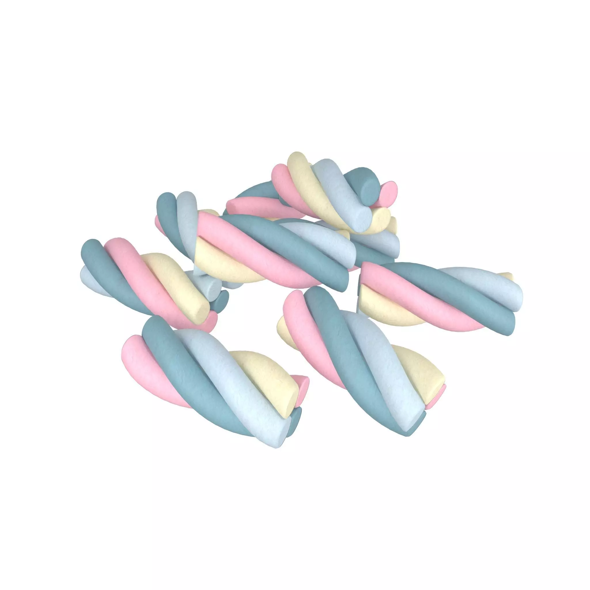 Marshmallows V2 002 Low-poly 3D model_0