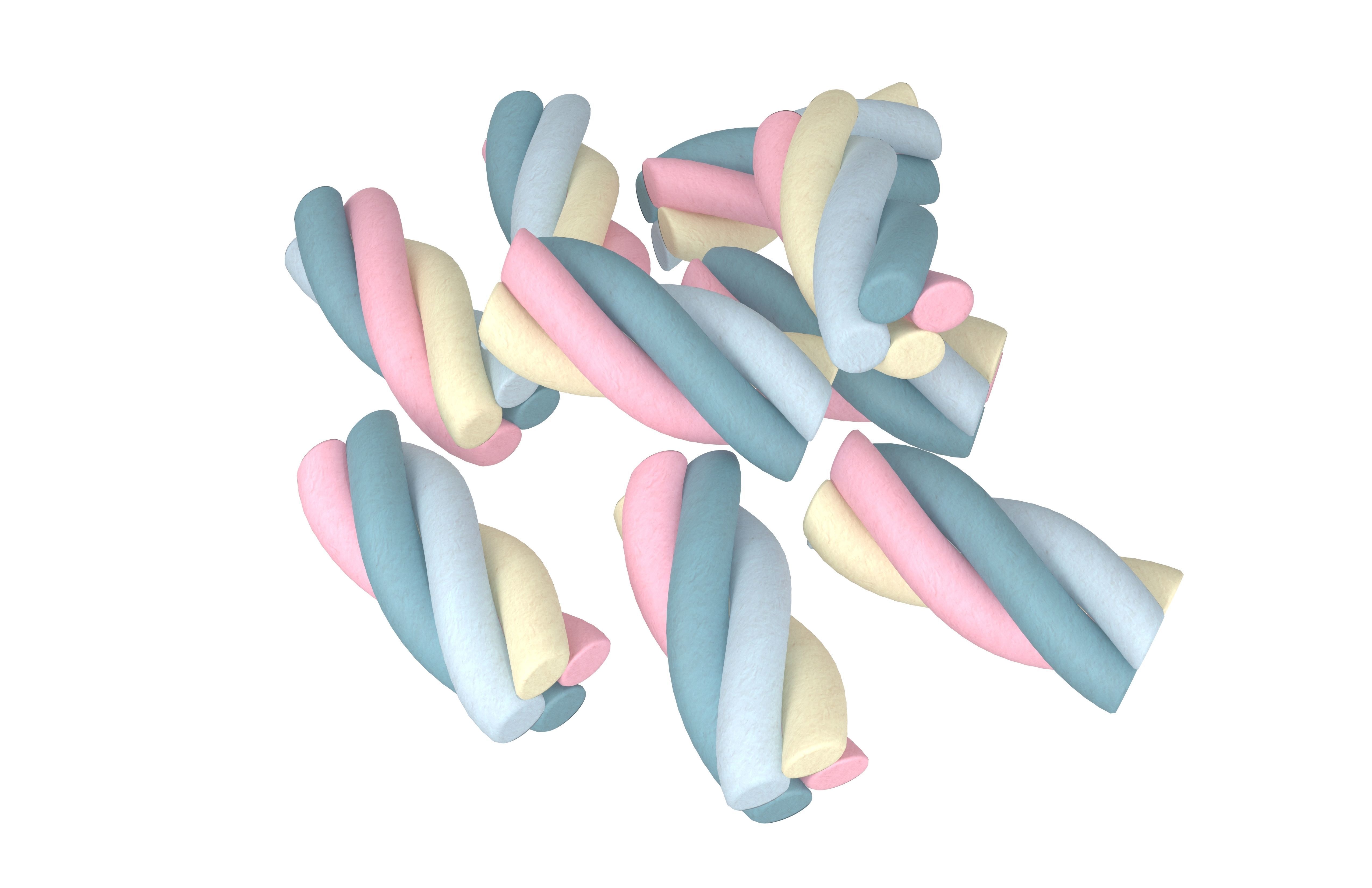 Marshmallows V2 002 Low-poly 3D model_2