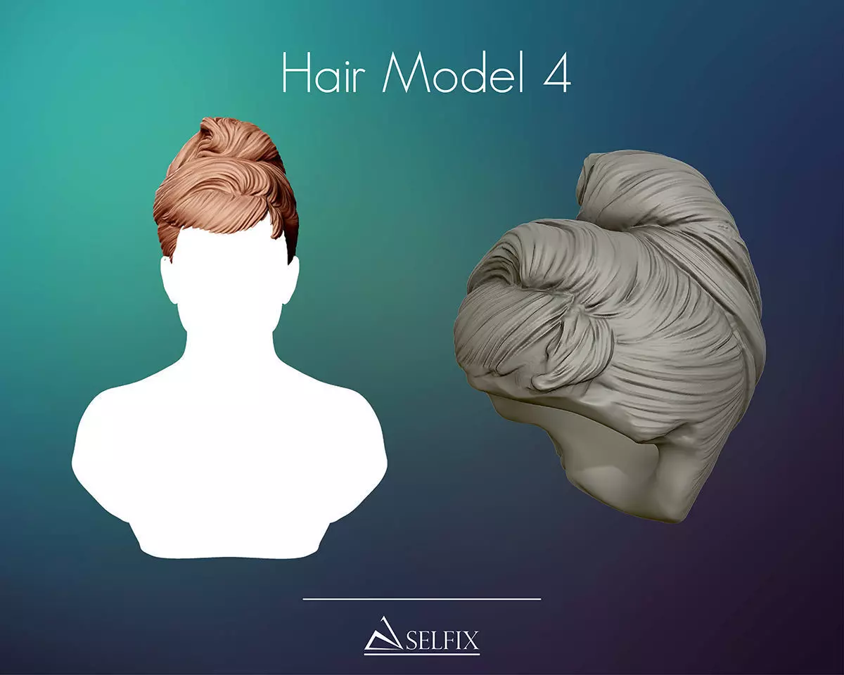 Hairstyle 04 3D print model_0