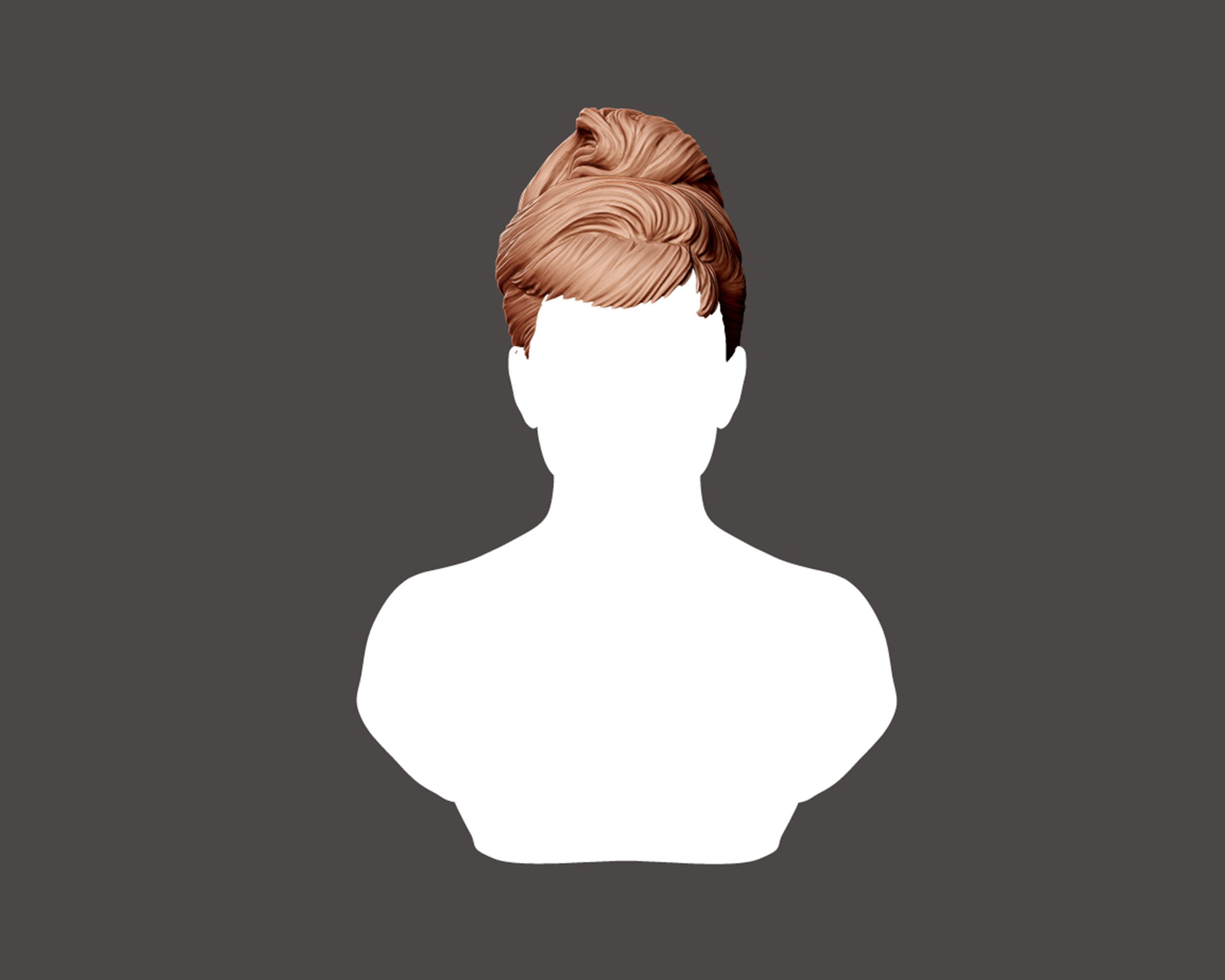 Hairstyle 04 3D print model_2
