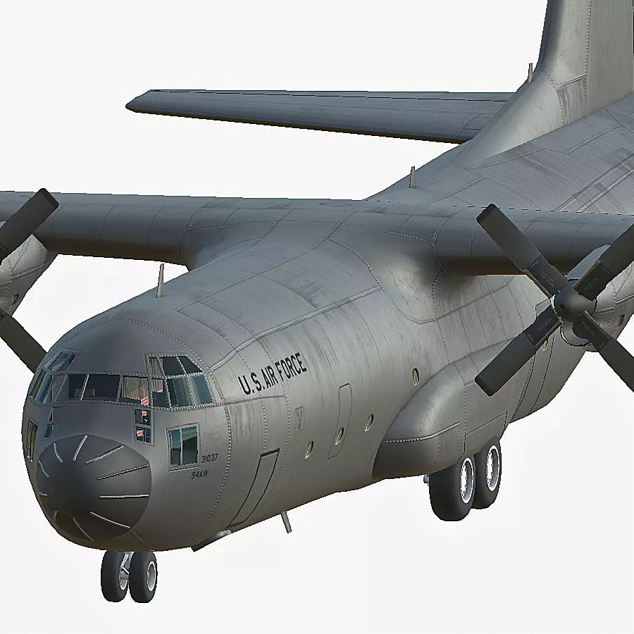 C130 Hercules Low-poly 3D model_0