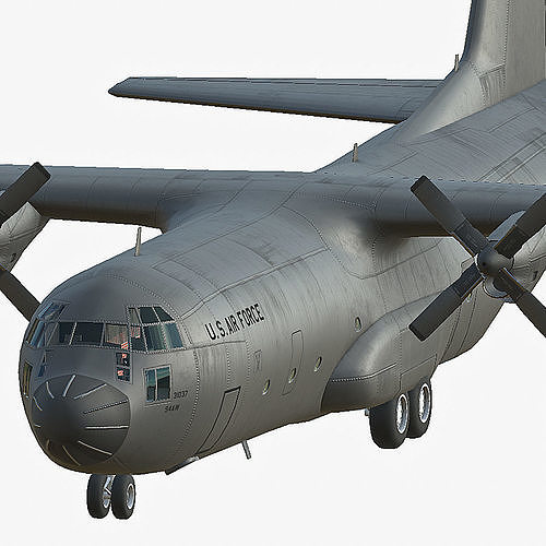 C130 Hercules Low-poly 3D model