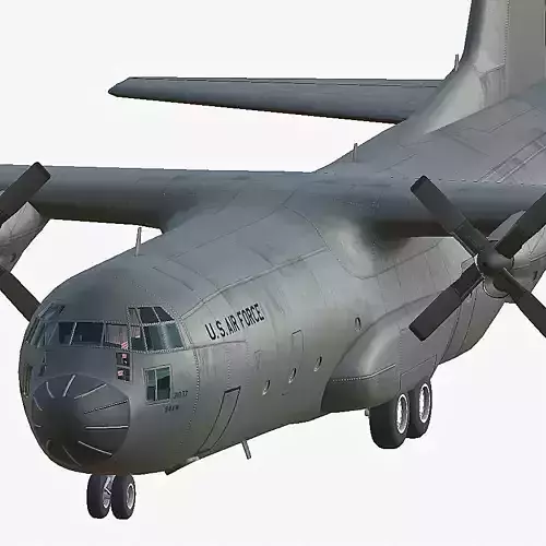 C130 Hercules Low-poly 3D model