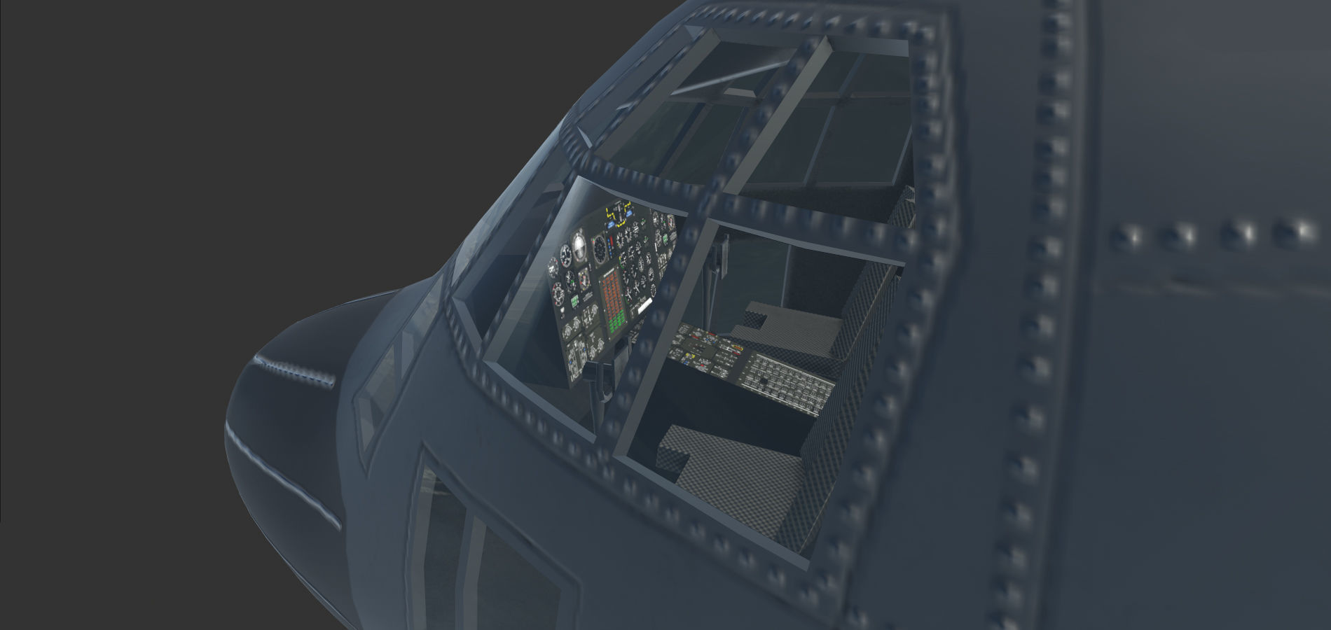 C130 Hercules Low-poly 3D model_12