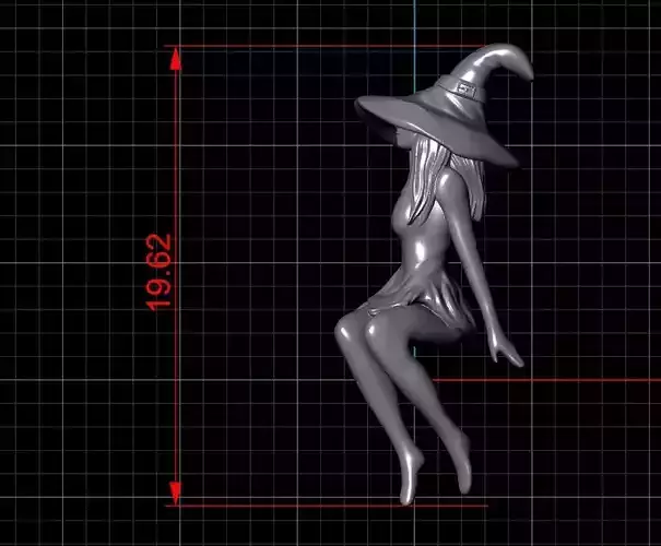 figurine  girl-wich 3D print model