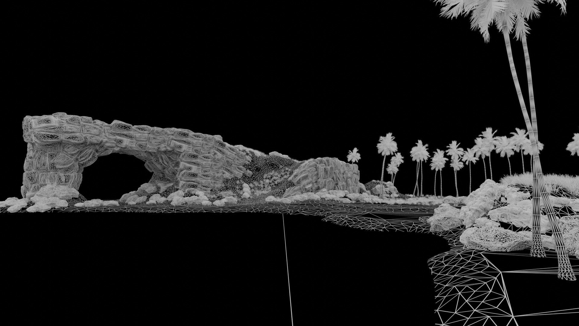 Beach Scene 3D model_7