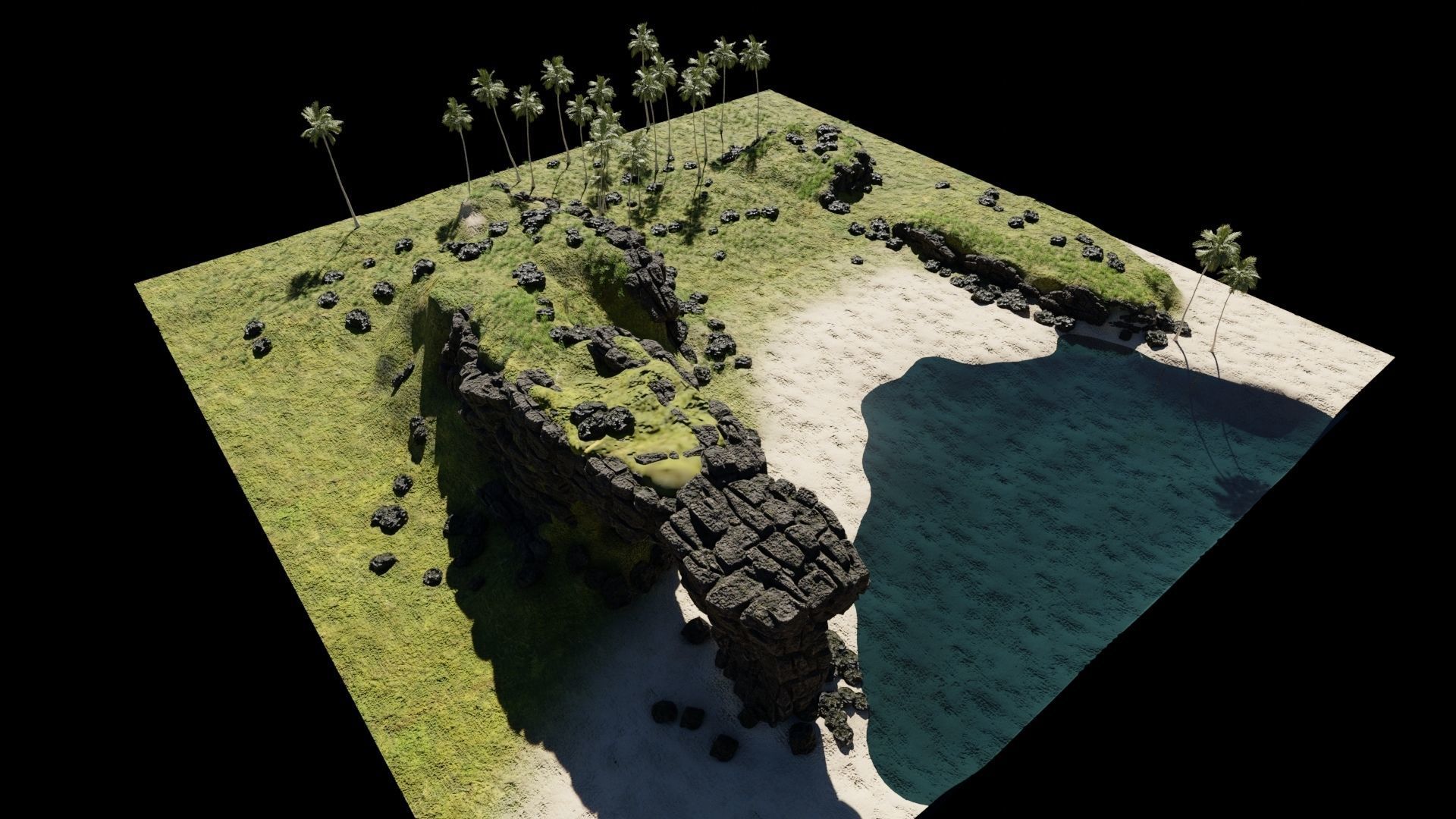 Beach Scene 3D model_5