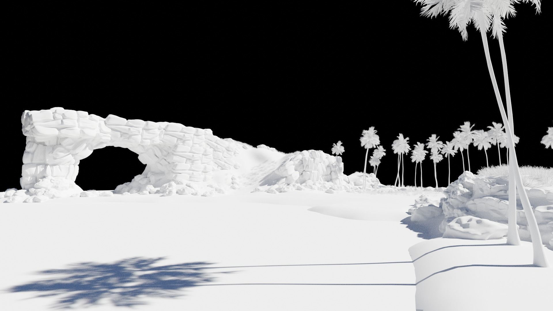 Beach Scene 3D model_6